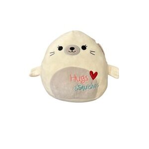 Squishmallows 12" Kellytoy Lucille The Seal Hugs & Squishes Valentines